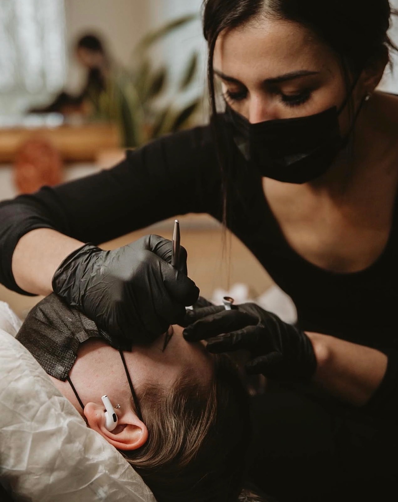 Elle Pavlenko at work in her studio